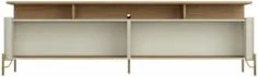Rack TV 55 Pol 180cm Portas Lisas Blen Louro/Luna/Dourado I06 - Mpozen