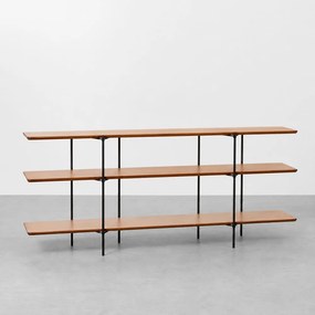 Estante Baobá Preto e Tammi - 1,80mx76cm