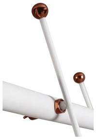 Pendente Varal 42X150X20Cm 06Xg9 Globo Ø12Cm - Usina 50000/6 (DR-P - Dourado Brilho Polido, Branco (Fosco))
