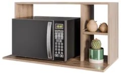 Suporte Micro-Ondas Forno Armário Aéreo 80cm 2 Prateleiras Maya Z34 Fr