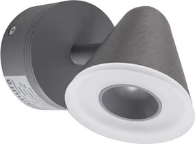 Arandela Led Aluminio Cinza 5W 3000K Flora