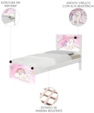 Cama Solteiro Infantil Para Colchão 188x88cm Unicórnio K06 - Mpozenato