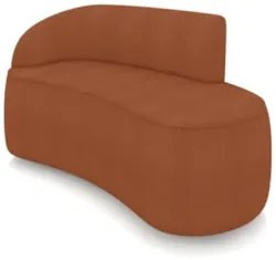 Sofá 2 Lugares Para Sala 140cm Orgânico Wendi Boucle Terracota I01  -