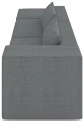 Sofá 4 Lugares 323cm Com Puff Esquerdo Fay Linho Grafite Z55 - Mpozena