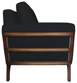 Poltrona Decorativa Sabrina Veludo Preto