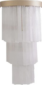 Arandela Cristal E Aluminio Dourado Felsen