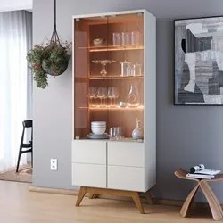 Buffet Cristaleira e Aparador Rebeca com Espelho Adnet 67cm C05 Off Wh