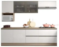 Armário de Cozinha CP03 e Tampo Grace Carvalho Oak/Off White Z44 - Mpo