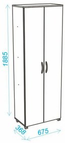 Armário 2 Portas área de Serviço Lavanderia BS 01  - Branco