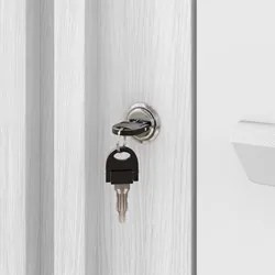 Guarda Roupa Solteiro 2 Portas com Chave Versus Carvalho Branco/Branco