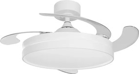 Ventilador De Teto Led Retrátil 96w Multitemperatura Riviera - BRANCO