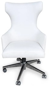 Poltrona Giratória Berger LISA Ajuste de Altura e Relax Compensado Moldado Multilaminado Base Alumínio com Rodízios Design Clássico