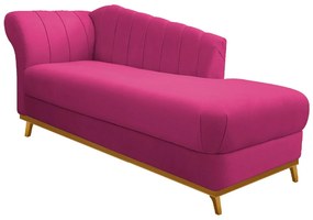 Recamier Vanessa 140cm Lado Direito Suede Pink - ADJ Decor