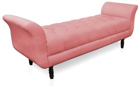 Recamier Olinda Suede 160 cm Pés Torneados Tabaco - D'Rossi - Rose