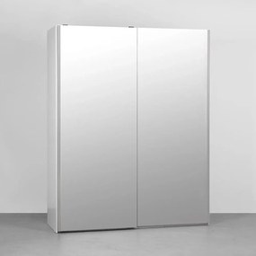 Guarda-Roupa Maxx 2 Portas de Correr com 2 Espelhos 1,83m – Branco e Prata