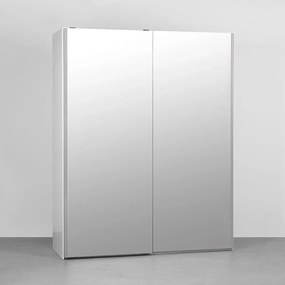 Guarda-Roupa Maxx 2 Portas de Correr com Espelho 1,83m – Branco e Prata