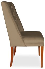 Kit 8 Cadeiras de Jantar Micheli Suede Nude