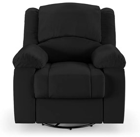 Poltrona do Papai Reclinável Sala de Cinema Madrid Glider Manual Giratória Massagem USB PU Preto  G23