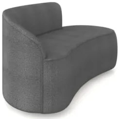 Sofá 2 Lugares Para Sala 140cm Orgânico Wendi Boucle Grafite I01  - Mp