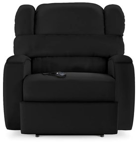 Poltrona do Papai Sala de Cinema Reclinável Kylie Controle Power Elétrico USB PU Preto G23