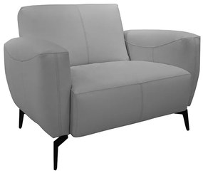 Poltrona Decorativa Safira Couro Matte Grey Cinza - Toro Bianco - Cinza