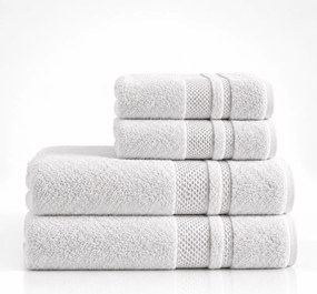 Kit 4 Pçs Toalhas Karsten 100% Algodão Yves - Branco Branco