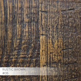Espelho Redondo Decorativo Melk 65cm Com Tira de Couro Madeira Maciça Rustic Brown G54 - Gran Belo