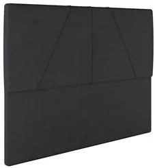 Cama Casal com Cabeceira 145cm Pés Metálicos Elisa S05 Veludo Preto -