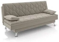 Sofá Cama para Sala de Estar Quarto 193cm Bela Z32 Suede Bege - Mpozen