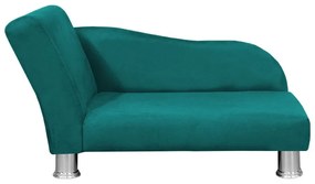 Divã Cama Pet Luxo para Cães E Gatos Elegante Confortável Suede Azul Tiffany