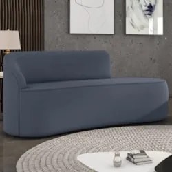 Sofá 3 Lugares Para Sala 180cm Orgânico Wendi Suede Azul Marinho I01