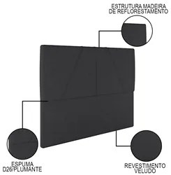 Cama Casal Queen com Cabeceira 165cm Pés Metálicos Elisa S05 Veludo Pr