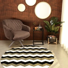 Kit 2 Poltronas Decorativas Kitana Pés Champagne Giratório Veludo Marrom G15 - Gran Belo