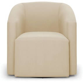 Poltrona Decorativa Base Giratória Stella Max Suede D03 - D'Rossi - Bege