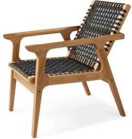 Poltrona Reclinavel Trama Corda Nautica Estrutura Madeira - 51208 Sun House