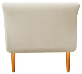 Recamier Estofado Ari 90 cm Solteiro Corano Bege - ADJ Decor