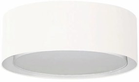 Plafon Duplo Cilíndrico Md-3037 Cúpula em Tecido 60x25cm Branco - Bivolt