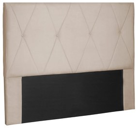 Cabeceira de Casal Decorativa 1,40M Yves Suede Bege G63 - Gran Belo