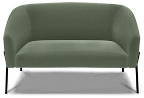 Sofá 2 Lugares Namoradeira Pé de Ferro Preto Stella Bouclê D03 - D'Rossi - Verde Pistache