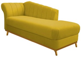 Recamier Vanessa 185cm Lado Direito Suede Amarelo - ADJ Decor