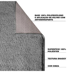 Tapete Passadeira Sala de Estar Aladim Cinza G30 - Gran Belo