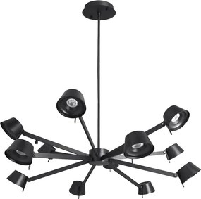 Pendente Led Aluminio Preto 63W 3000K Copo