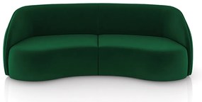 Sofá Decorativo Sala de Estar Bipartido 240cm Clarke Veludo Verde G45 - Gran Belo