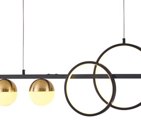 Pendente Compass 120 Aros Ø30Cm E Ø25Cm Led 25W 3000K Bivolt Alumínio...