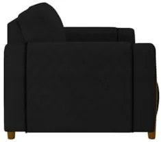 Poltrona Decorativa para Sala de Estar 98cm Amaranto Z32 Veludo Preto