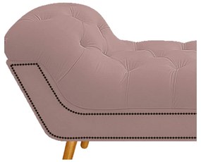 Calçadeira Estofada Veneza 160 cm Queen Size Suede Rosê - ADJ Decor