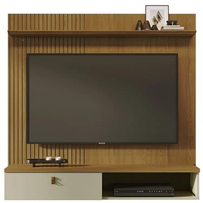 Painel TV 55 Pol 141cm Bancada Suspensa para Sala Seluna M20 - D'Rossi - Cumaru e Opala