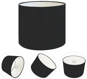 Cúpula Abajur Cilíndrica Cp-7017 Ø40x21cm Preto