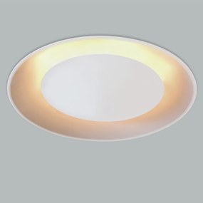 Luminária De Embutir Eclipse Curvo 3Xe27 Mini Ø43X11Cm Metal | Usina 2... (BT - Branco Texturizado + BR-F - Branco Fosco)