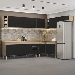Armário de Cozinha Modulado de Canto 8 Peças CP26 Balcão com Tampo Cas